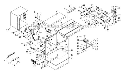 Part Location Diagram of JCS10-9 Jet JET Plaque