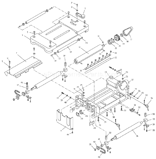 Part Location Diagram of PGM-C08 Jet Handle Assembly