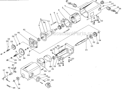Motor And Gear Box Diagram and Parts List for JWP-12  Jet Planer Jointer