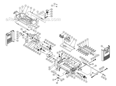 Head Assembly Diagram and Parts List for JWP-13DX  Jet Planer Jointer