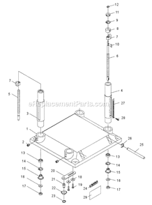 Page B Diagram and Parts List for JWP-15DX 708538 Jet Planer Jointer