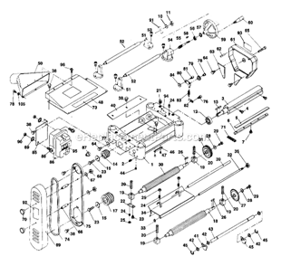Head_Assembly Diagram and Parts List for JWP-15HO  Jet Planer Jointer