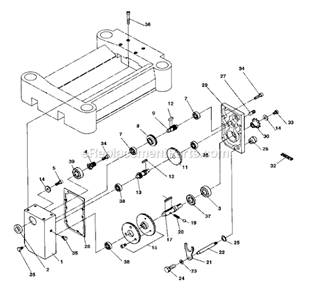 Gear_Box_Assembly Diagram and Parts List for JWP-15HO  Jet Planer Jointer