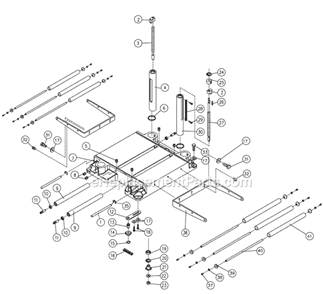 Page B Diagram and Parts List for JWP-16OS 708531 Jet Planer Jointer
