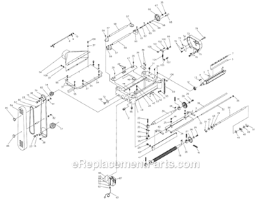 Page A Diagram and Parts List for JWP-208-3 708584 Jet Planer Jointer