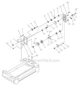 Page E Diagram and Parts List for JWP-208-3 708584 Jet Planer Jointer