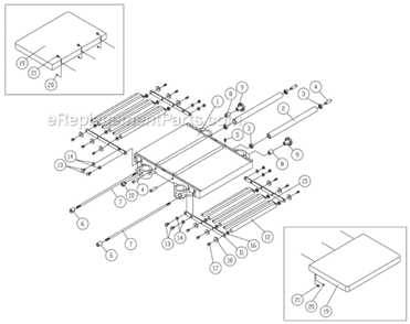 Page B Diagram and Parts List for JWP-208HH 708544 Jet Planer Jointer