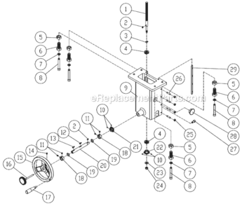 Page E Diagram and Parts List for JWS-35X Series Jet Shaper