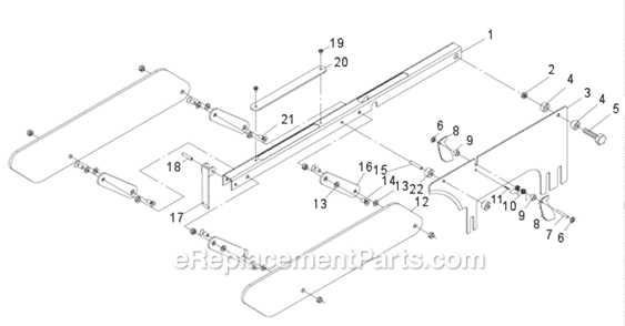 Page C Diagram and Parts List for JWSS-10CS 708781 Jet Table Saw