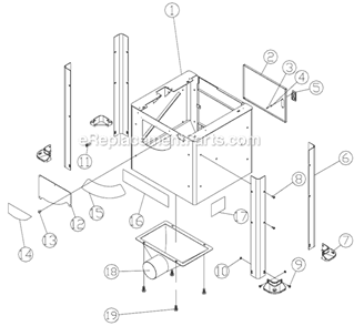 Page B Diagram and Parts List for JWSS-10LFR 708770 Jet Table Saw