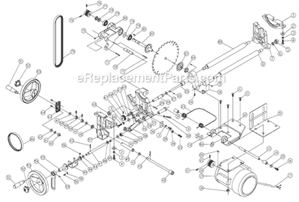Page F Diagram and Parts List for JWSS-10LFR 708770 Jet Table Saw