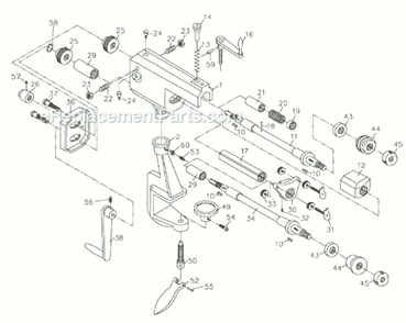 Part Location Diagram of JT9-RM22N-44-4 Jet FLANGING ROLL-SET