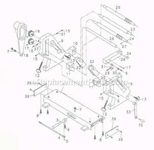 Page A Diagram and Parts List for SR-2236N 754026 Jet Brake & Press