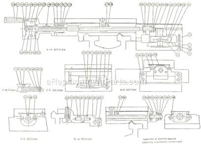 Part Location Diagram of JT9-BB-51101 Jet THRUST BEARING