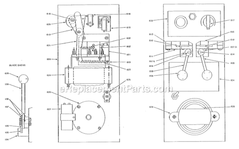Part Location Diagram of 611 Jet Connecting Plate