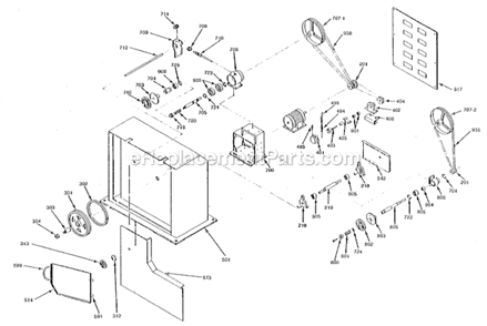 Part Location Diagram of JT9-700 Jet MOTOR HOUSING