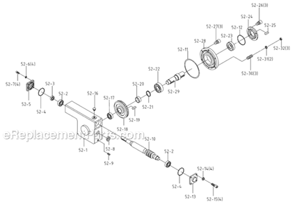 Page C Diagram and Parts List for VSF-14-3 414486 Jet Band Saw