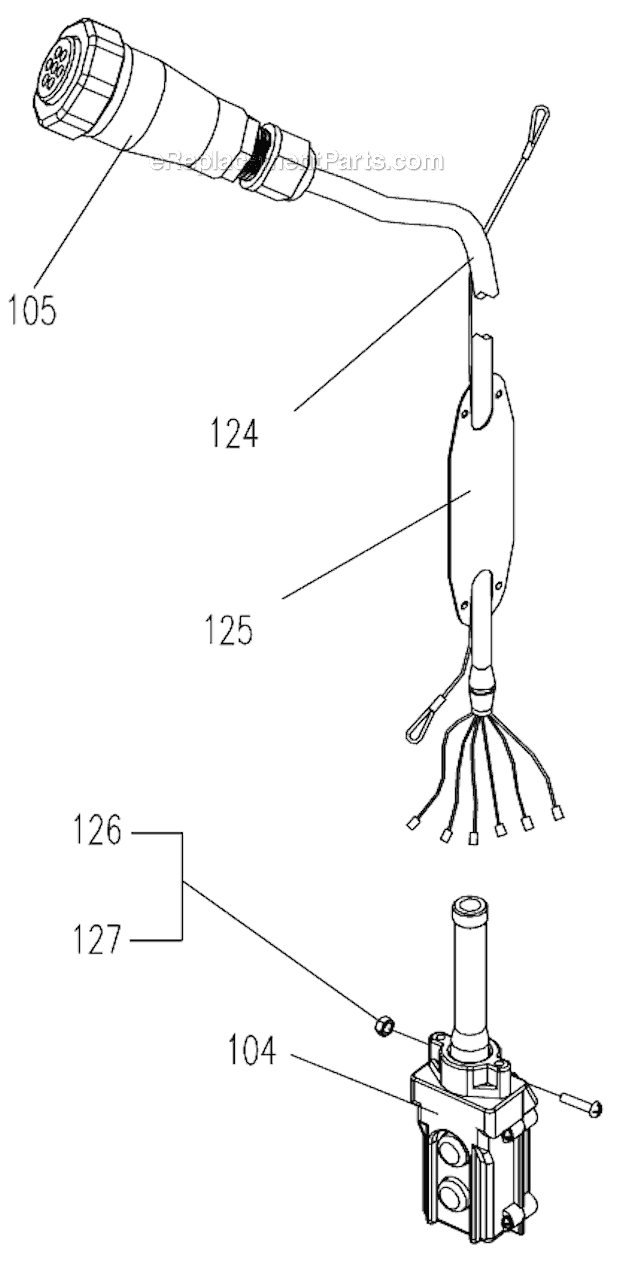 Page B Diagram and Parts List for SS-1C 3T Jet Hoist & Winch