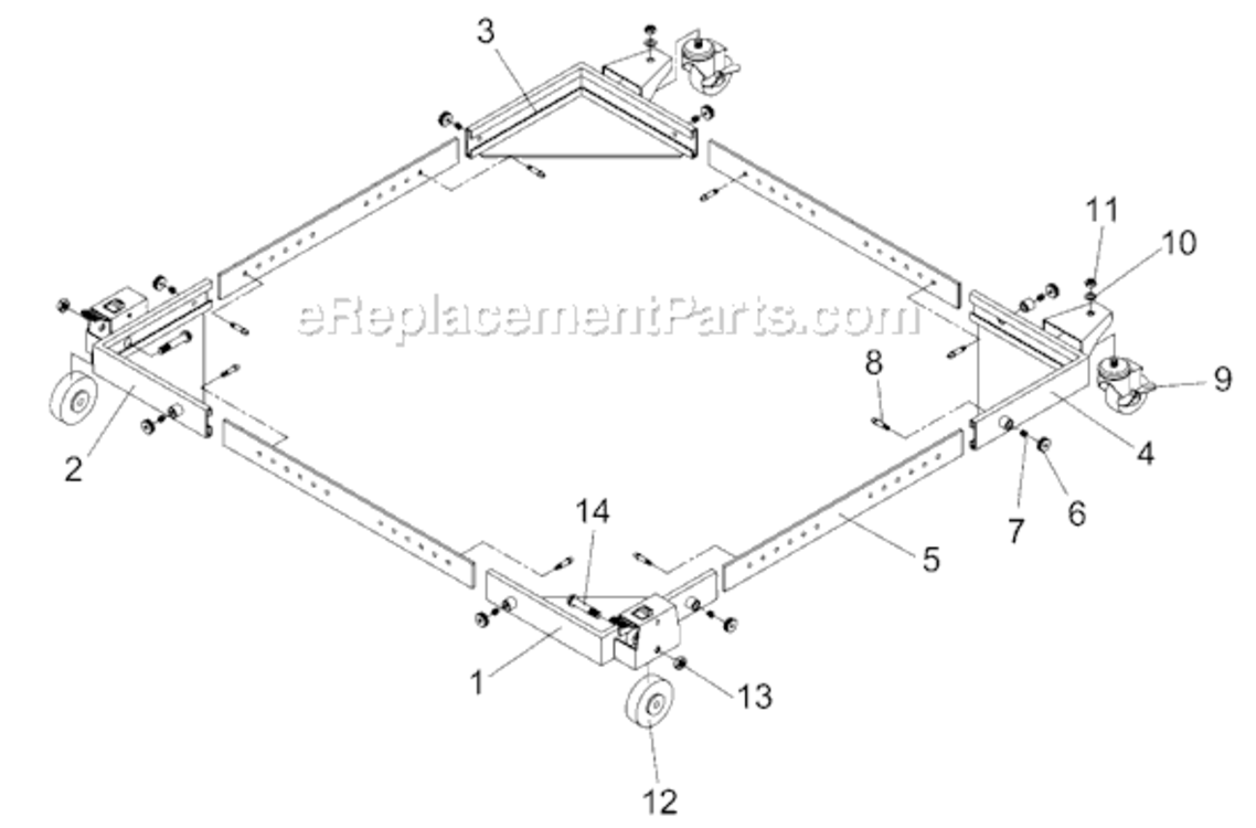 Page A Diagram and Parts List for UMB 414458 Jet Hand Truck & Dolly