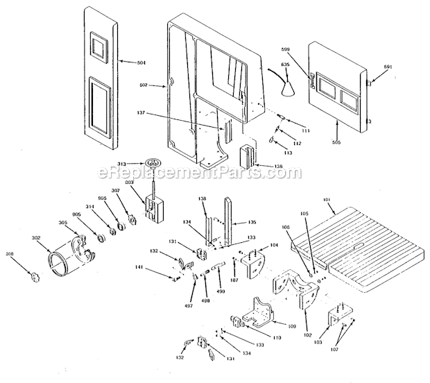 Upper Assembly Diagram and Parts List for VBS-380  Jet Band Saw