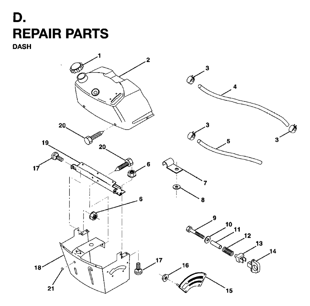 Dash Diagram and Parts List for LR12 (954003411)(1996-01) Jonsered Lawn Tractor