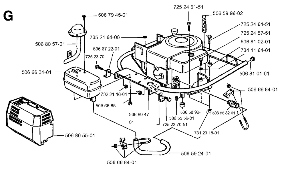 Electrical 1 Diagram and Parts List for FR13 1997-01 Jonsered Lawn Tractor