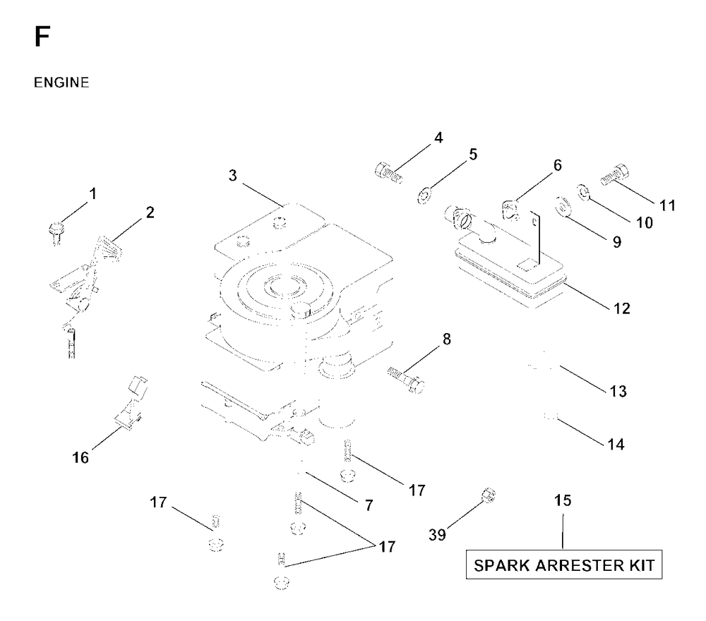 Engine Cutting Equipment Diagram and Parts List for LR11 1998-01 Jonsered Lawn Tractor