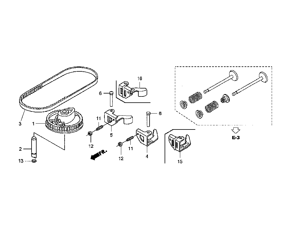 Camshaft pulley Diagram and Parts List for L4721-96795730100  Jonsered Lawn Mower