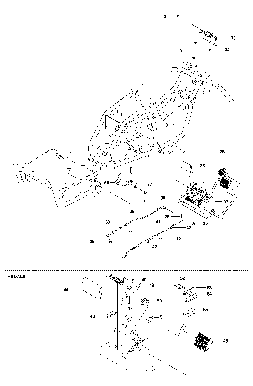 Controls 2 Diagram and Parts List for FR2312MA (966639885)(2011-02) Jonsered Lawn Tractor