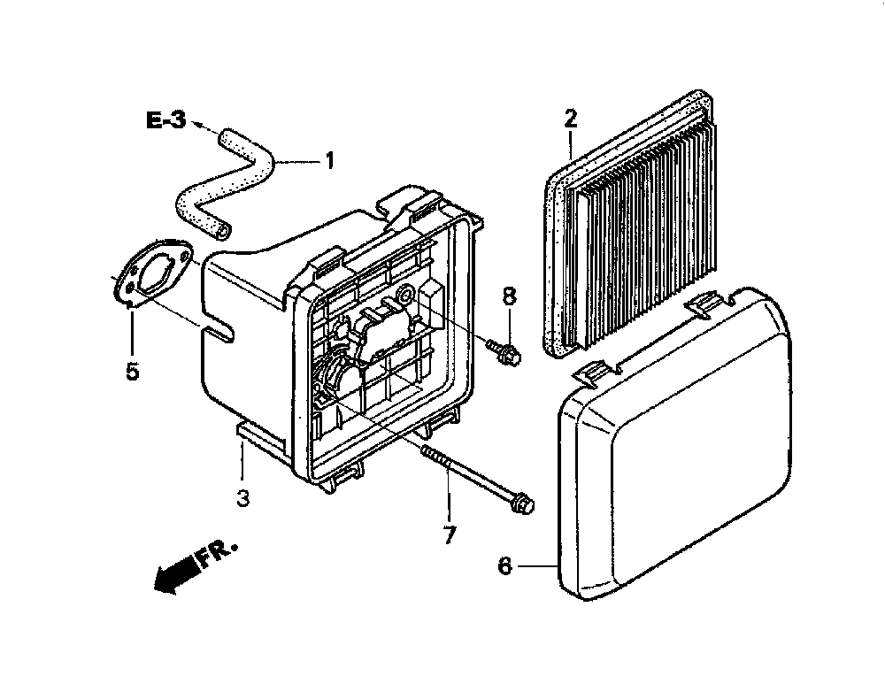 Air cleaner Diagram and Parts List for L4721-96795730100  Jonsered Lawn Mower