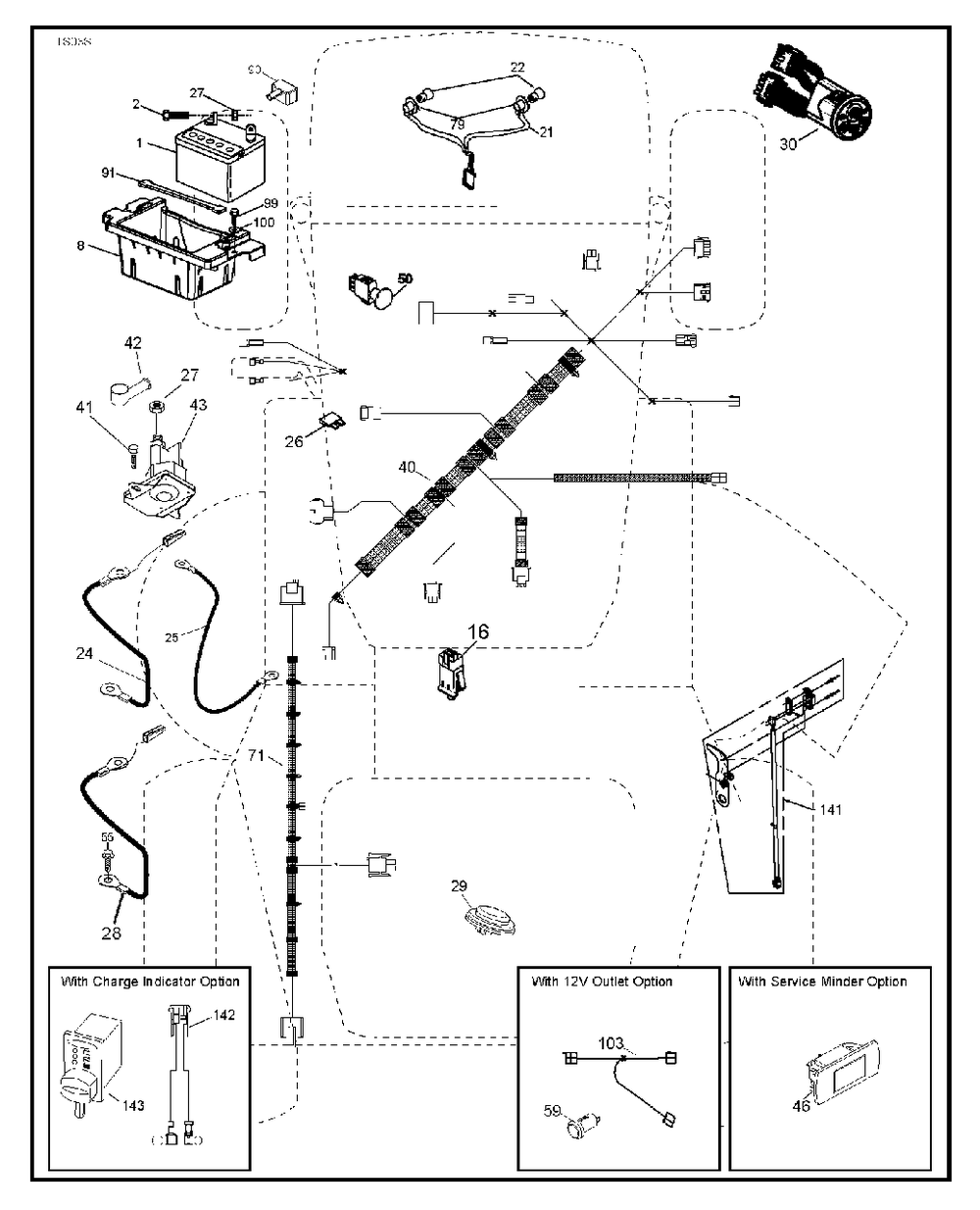 Electrical Diagram and Parts List for 2754GTHI (960430191-00)(2013-12) Jonsered Lawn Tractor