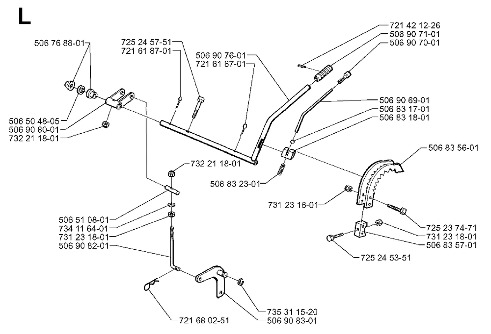 Controls 3 Diagram and Parts List for FR13 1998-06 Jonsered Lawn Tractor