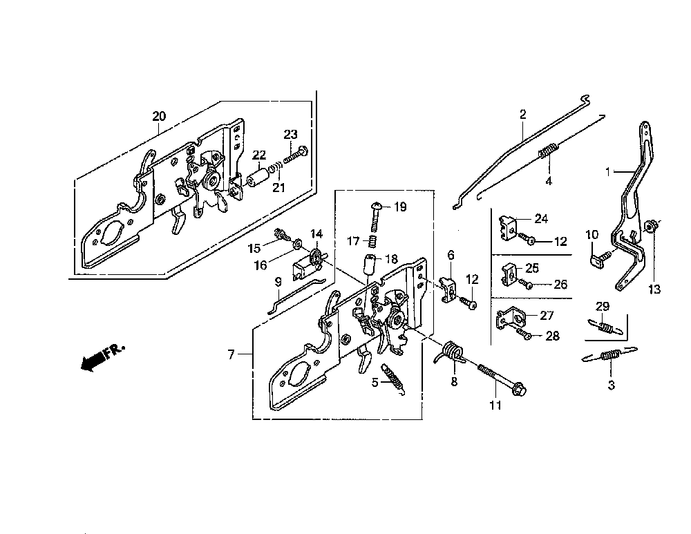 Control Diagram and Parts List for L4721-96795730100  Jonsered Lawn Mower
