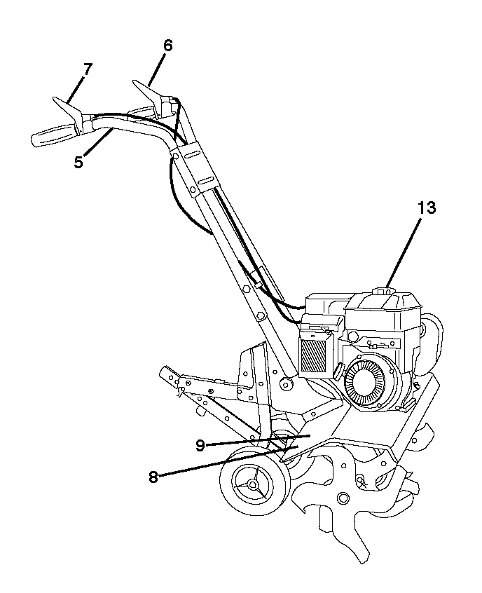 Decals Diagram and Parts List for J208F24 (960820036-00)(2015-11) Jonsered Tiller