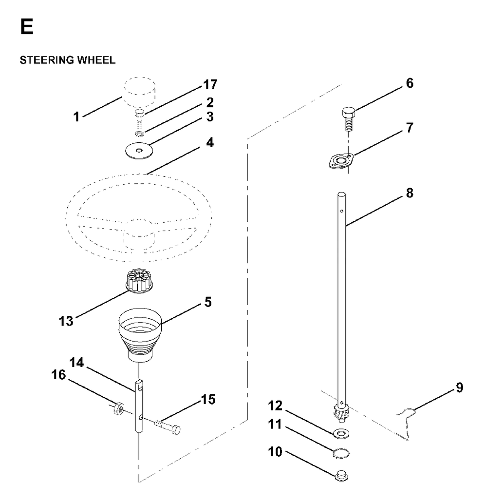 Steering Diagram and Parts List for LR11 1998-01 Jonsered Lawn Tractor