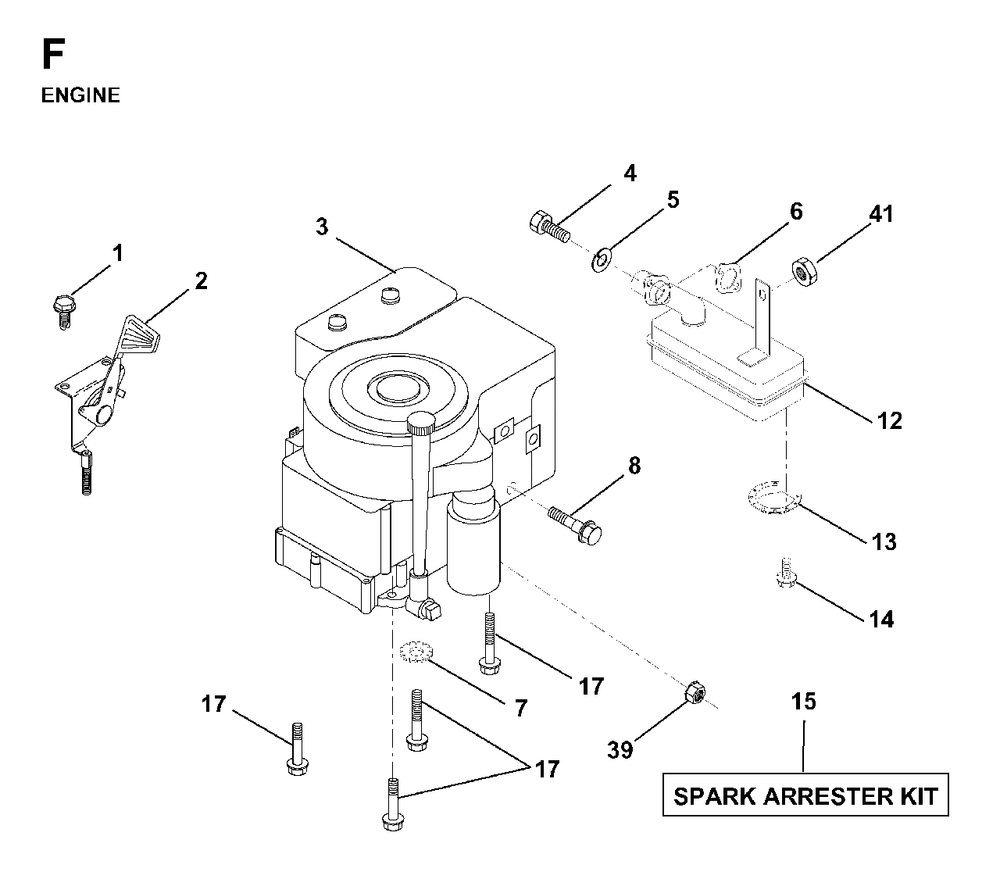 Engine Cutting Equipment Diagram and Parts List for LR11 1998-04 Jonsered Lawn Tractor