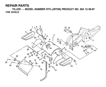 Part Location Diagram of 532142037 Jonsered PROTECTOR