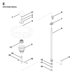 Steering Diagram and Parts List for LR11 1998-04 Jonsered Lawn Tractor