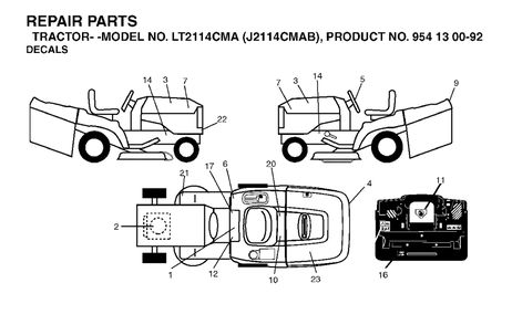 Part Location Diagram of 532183947 Jonsered No Description Available