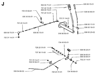 Controls 2 Diagram and Parts List for FR13 1997-01 Jonsered Lawn Tractor