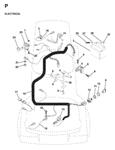Electrical Diagram and Parts List for LR11 1998-01 Jonsered Lawn Tractor