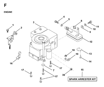 Engine Diagram and Parts List for LR13 (954130013)(1998-01) Jonsered Lawn Tractor