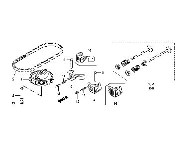 Camshaft pulley Diagram and Parts List for L4721-96795730100  Jonsered Lawn Mower