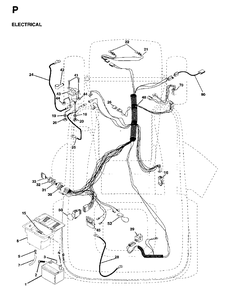 Electrical Diagram and Parts List for LT15 (954130003)(1997-04) Jonsered Lawn Tractor