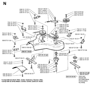 Part Location Diagram of 531013142 Jonsered No Description Available