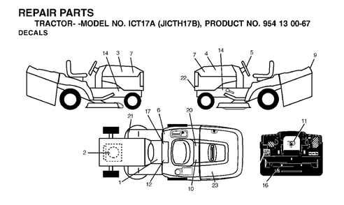 Part Location Diagram of 532180662 Jonsered No Description Available