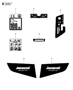 Part Location Diagram of 576951801 Jonsered No Description Available