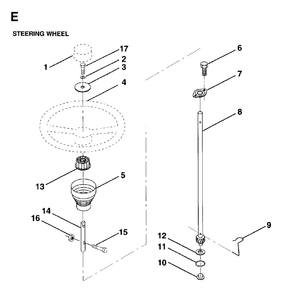 Steering Diagram and Parts List for LR12 (954003411)(1997-04) Jonsered Lawn Tractor