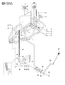 Controls 3 Diagram and Parts List for FR2311M (966639785)(2011-02) Jonsered Lawn Tractor