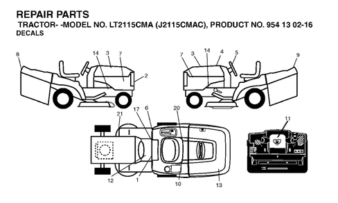 Part Location Diagram of 532188827 Jonsered No Description Available